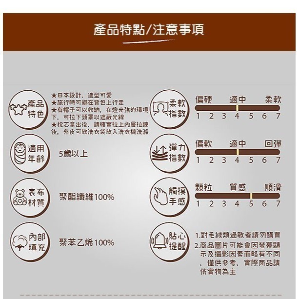 nicopy 帶帽多功能U型頸枕/法國麵包旅行枕/旅行枕(法國麵包)/午休枕_FC-010-細節圖9