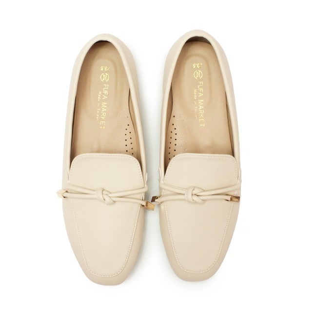 【富發牌】1BE75 /33BE75 秋冬圓舞曲扭結樂福鞋-杏/黑 _采靚鞋包精品-細節圖6