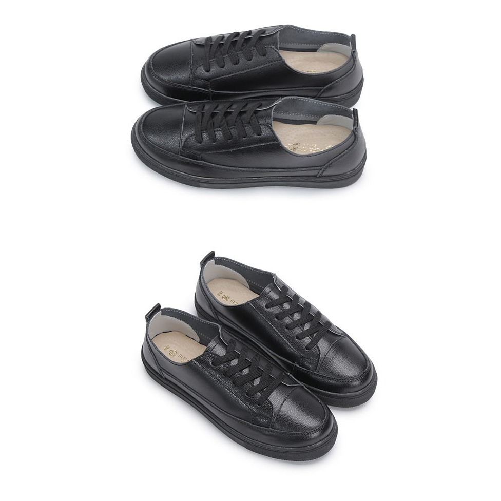 【富發牌】8050L真皮拼接日常休閒鞋-全黑 _采靚鞋包精品-細節圖2