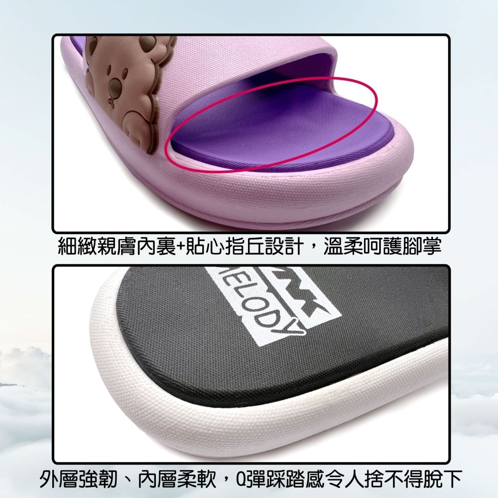 女拖鞋 個性小熊麻糬感室內拖鞋(版型偏小) 超軟Q 內層氣墊 麻糬感 CD-7174W_采靚鞋包精品-細節圖6