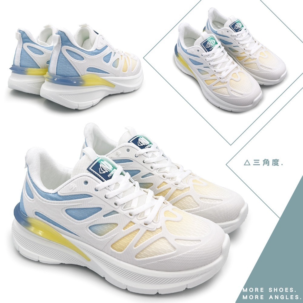 女鞋 漸層披甲透氣網布Q彈厚底休閒鞋 老爹鞋 運動鞋 跑步鞋 健走鞋 小白鞋 CD-F-8825_采靚鞋包-細節圖3
