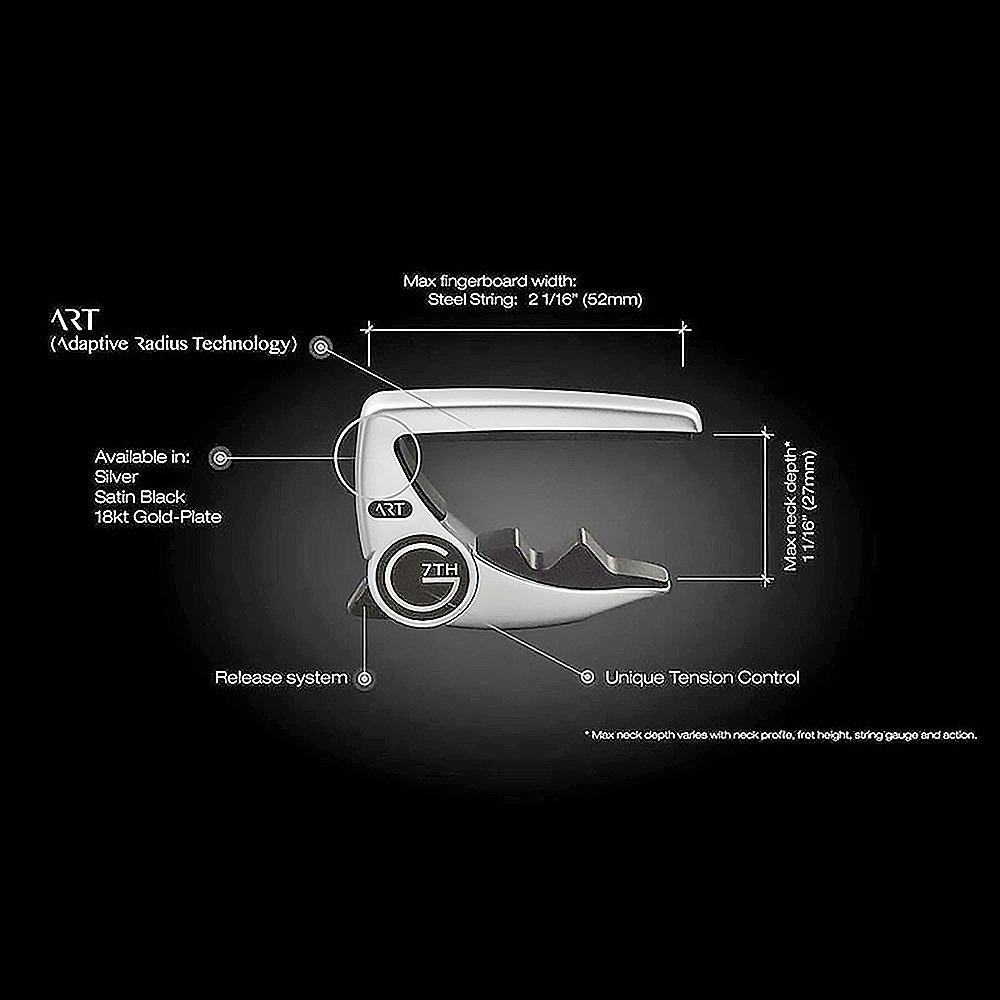 Performance 3 雕花款-六弦吉他移調夾-G7th-細節圖5