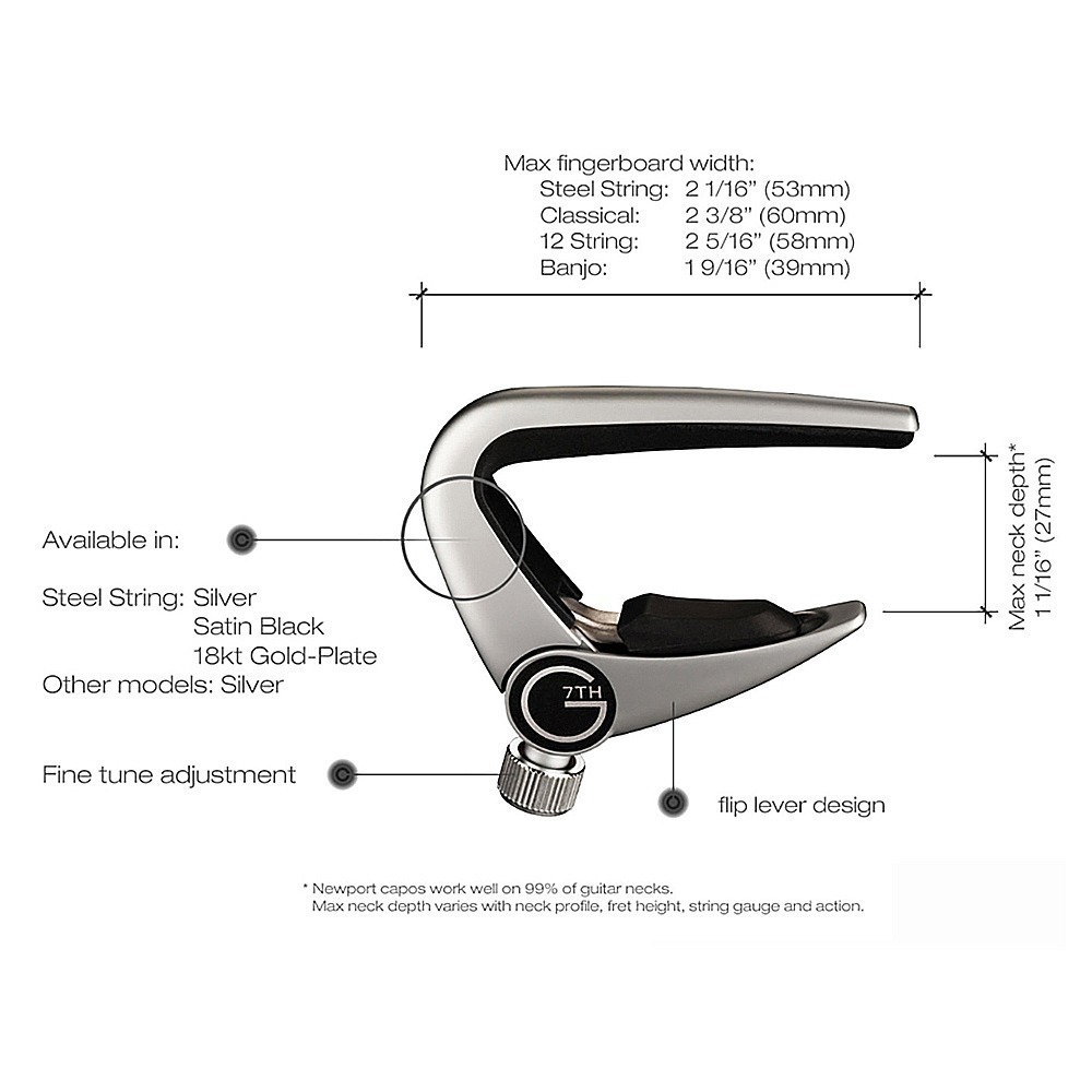 Newport -吉他移調夾-G7th-細節圖2