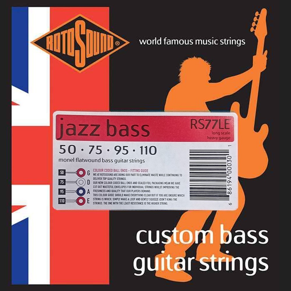 RS77LD、RS77LE 四弦平滑電貝斯弦 JAZZ BASS -英國ROTOSOUND-細節圖3