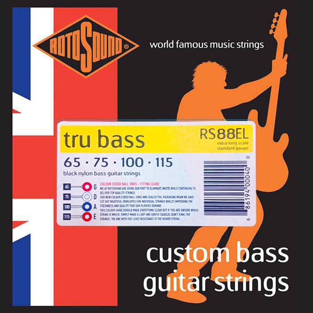 RS88LD、RS88EL 四弦黑尼龍包覆電貝斯弦 TRU BASS -英國ROTOSOUND-細節圖3