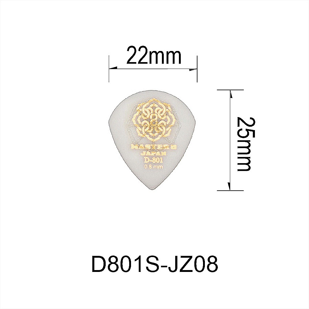 D801S-JAZZ磨砂防滑6片裝-吉他匹克PICK - 日本製 Master8-細節圖3