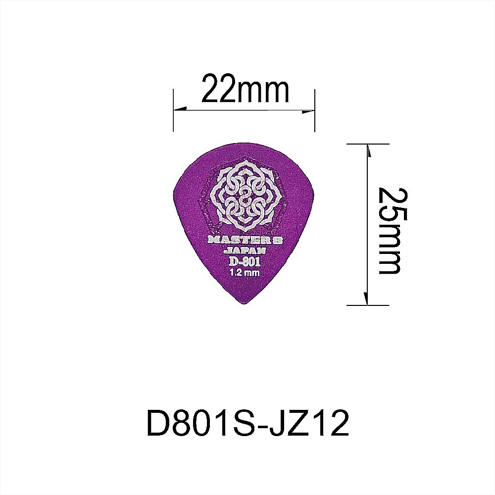 D801S-JAZZ磨砂防滑6片裝-吉他匹克PICK - 日本製 Master8-細節圖7