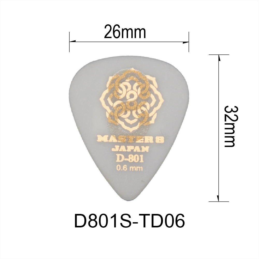 D801S-TD淚滴型磨砂防滑6片裝-吉他匹克PICK - 日本製 Master8-細節圖3