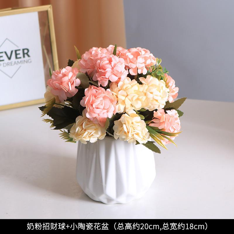 招財球花盆 造景 永生花盆 開業賀禮 開店禮物 乾燥花盆 室內擺設-細節圖3