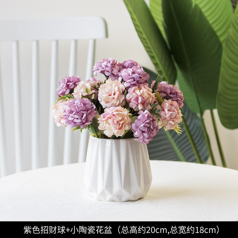 招財球花盆 造景 永生花盆 開業賀禮 開店禮物 乾燥花盆 室內擺設-細節圖4