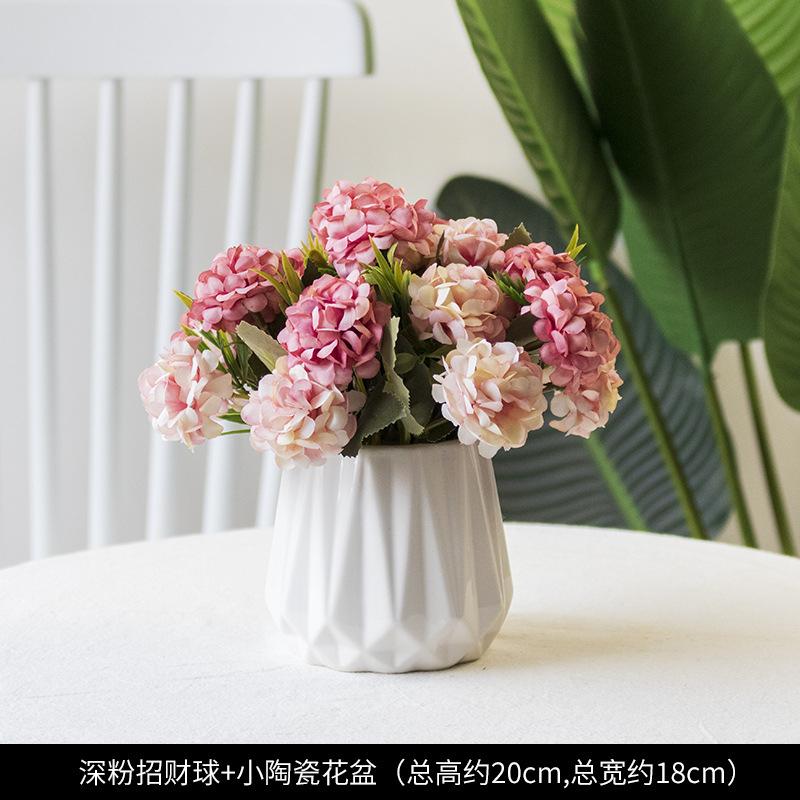 招財球花盆 造景 永生花盆 開業賀禮 開店禮物 乾燥花盆 室內擺設-細節圖6