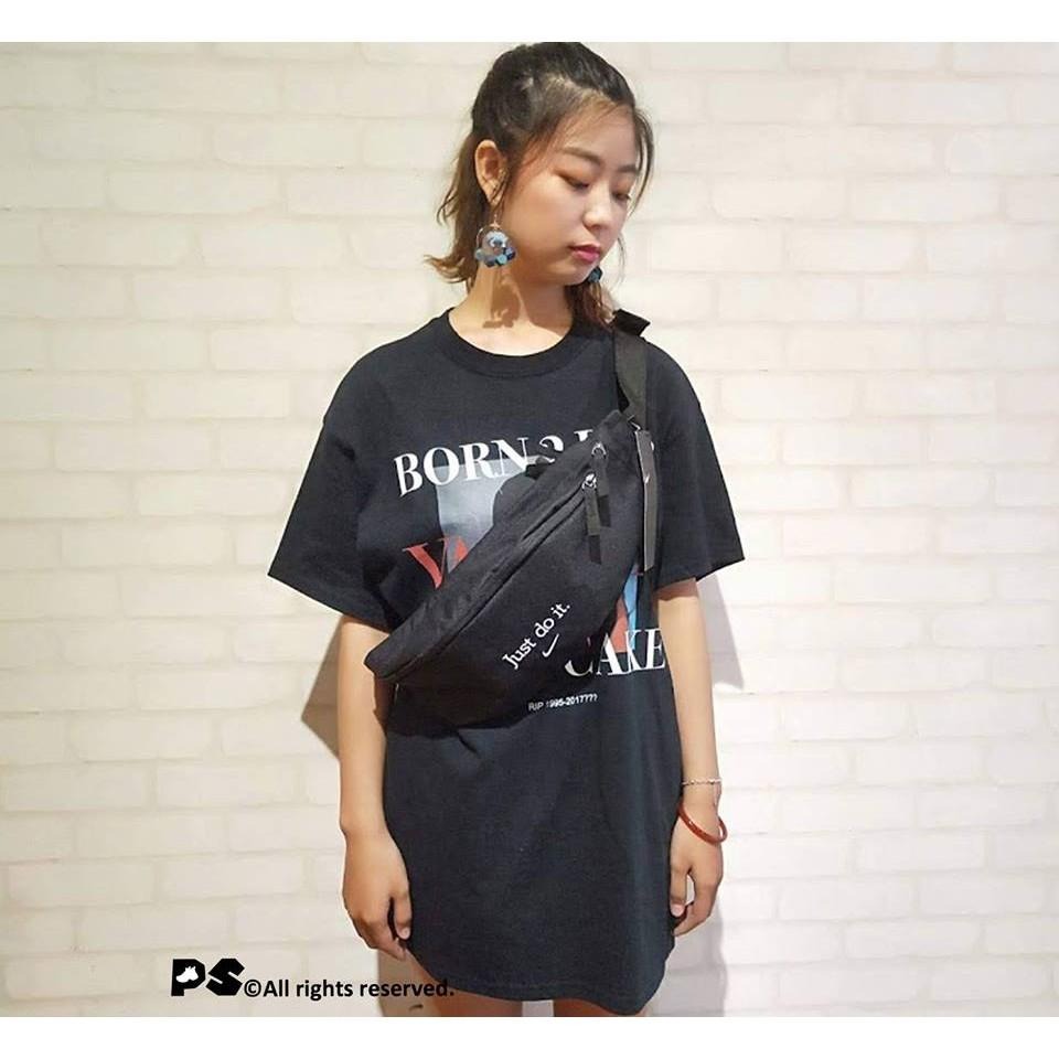 NIKE 腰包 斜背包 肩背包 刺繡 JUST DO IT LOGO BAG 黑色  BA5781-010【PS中壢】-細節圖6