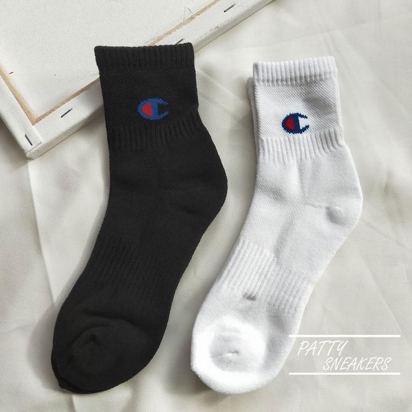 Champion Socks 中筒襪 長襪 襪子 運動長襪 黑白 ONESIZE 運動長襪 運動襪【PS中壢】-細節圖6