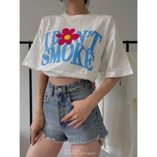 DONSMOKE LOGO 花卉 短袖 TEE 短T【PS中壢】-細節圖7