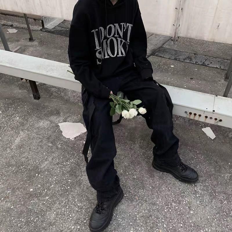 DONSMOKE 水鑽 帽T【PS中壢】-細節圖6