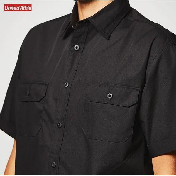 United Athle 工裝襯衫 古巴領 開襟 單口袋  雙口袋 短袖【PS中壢】-細節圖5