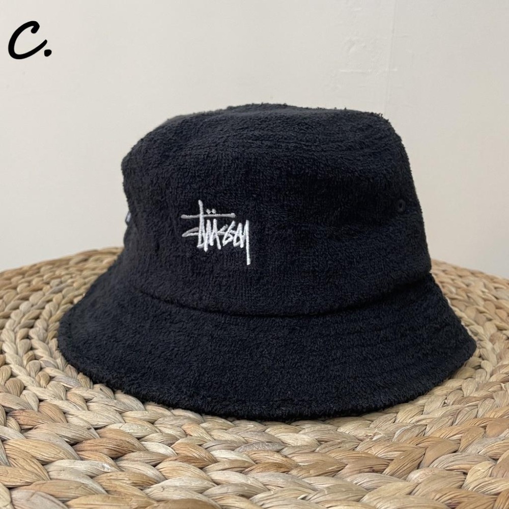 STUSSY 基本 草寫 LOGO 毛絨 漁夫帽 毛帽【PS中壢】-細節圖7