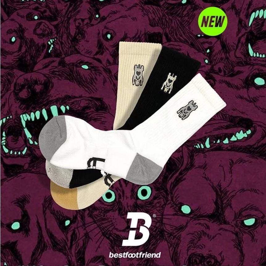 BEST FOOT FRIEND /BFF襪 電繡獸皮 長襪 【PS中壢】-細節圖2