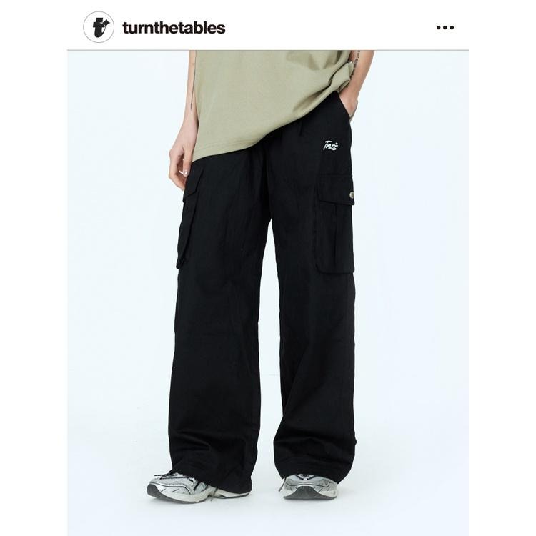 Turnthetables 美式 繡章 口袋 工裝褲 直筒 休閒 長褲 店內價 【PS中壢】-細節圖4