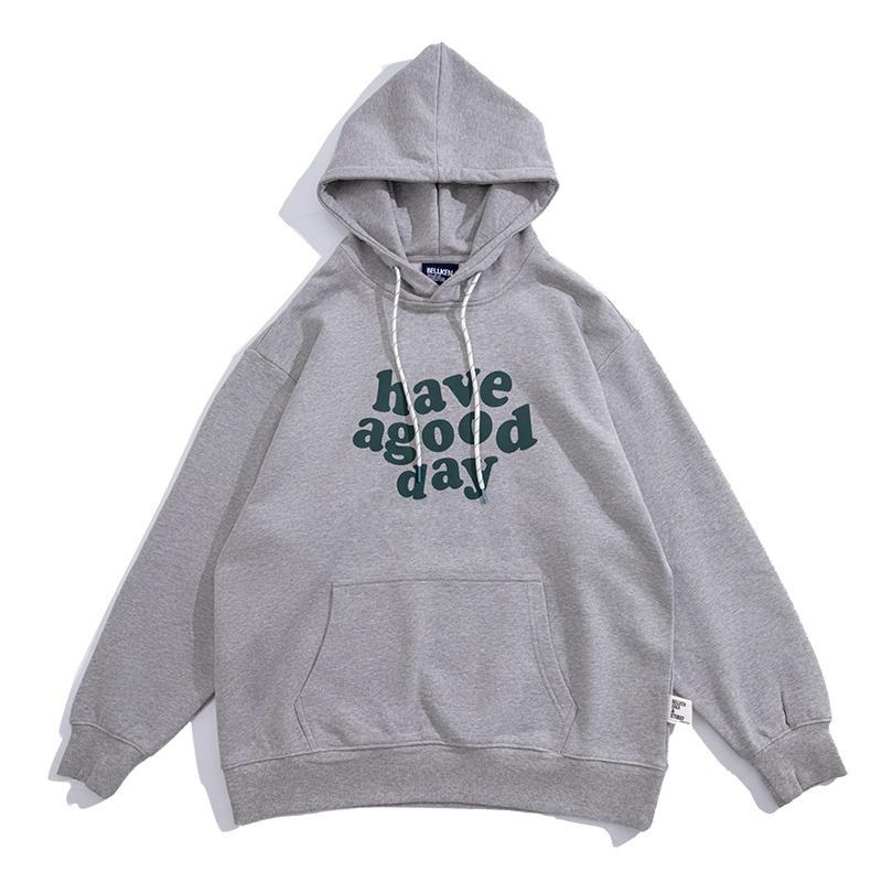 BELLKEN IDEA 22AW 純棉 重磅 HAVE A GOOD DAY 簡約 長袖 帽T 【PS中壢】-細節圖6