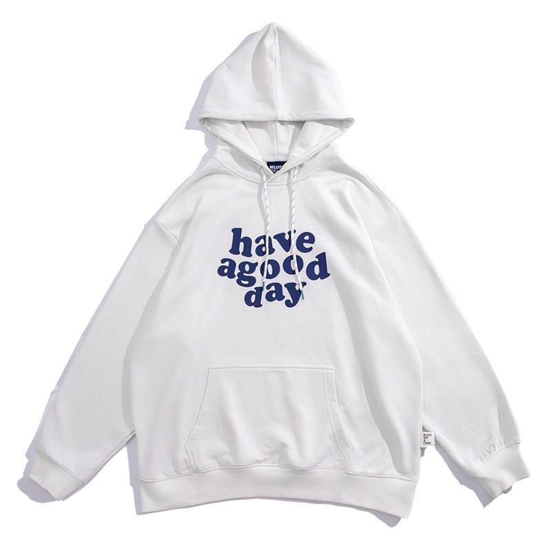 BELLKEN IDEA 22AW 純棉 重磅 HAVE A GOOD DAY 簡約 長袖 帽T 【PS中壢】-細節圖7