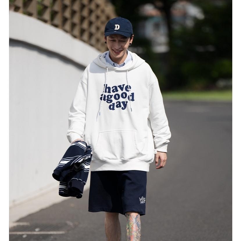 BELLKEN IDEA 22AW 純棉 重磅 HAVE A GOOD DAY 簡約 長袖 帽T  店內價 【PS中壢】-細節圖2