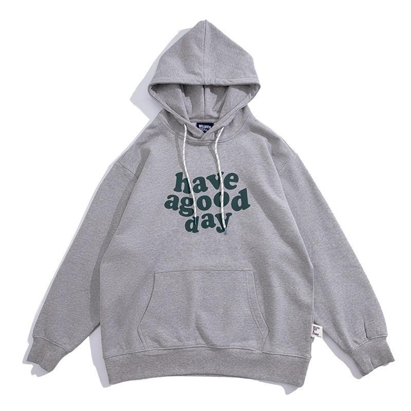 BELLKEN IDEA 22AW 純棉 重磅 HAVE A GOOD DAY 簡約 長袖 帽T  店內價 【PS中壢】-細節圖6