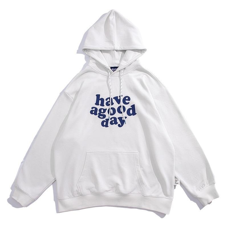 BELLKEN IDEA 22AW 純棉 重磅 HAVE A GOOD DAY 簡約 長袖 帽T  店內價 【PS中壢】-細節圖7