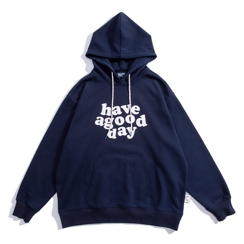 BELLKEN IDEA 22AW 純棉 重磅 HAVE A GOOD DAY 簡約 長袖 帽T  店內價 【PS中壢】-規格圖7