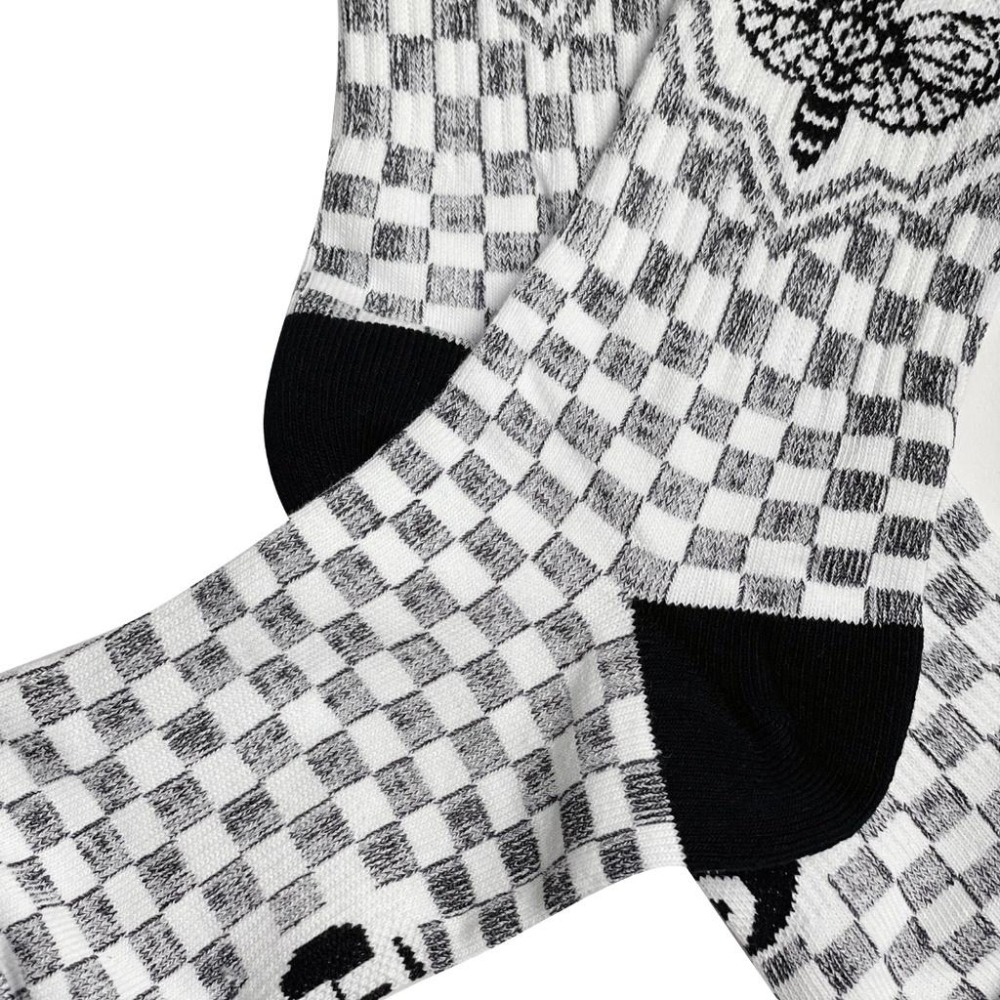BEST FOOT FRIEND /BFF襪 Checkerboard 長襪 棋盤格 蛾 運動 男女 長襪【PS中壢】-細節圖4