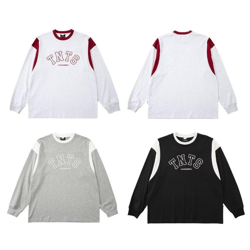 Turnthetables 拼接 撞色 TNTS 空心 LOGO 長袖 長TEE 長T  店內價 【PS中壢】-細節圖5