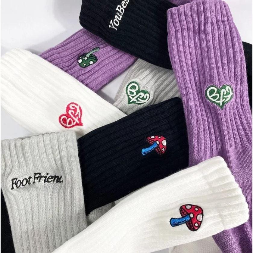 BEST FOOT FRIEND /BFF襪 Mushroom Love 蘑菇 長襪【PS中壢】-細節圖2
