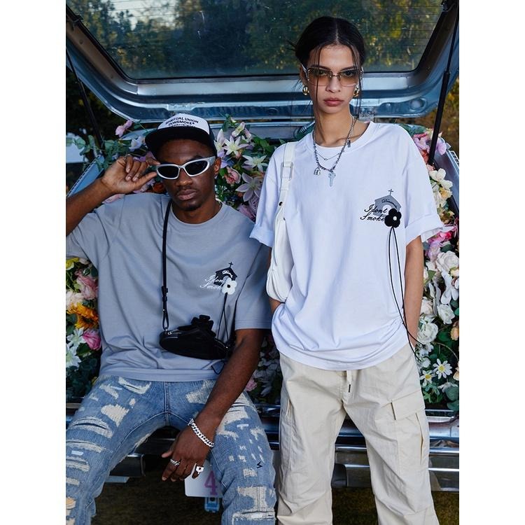 DONSMOKE 送你一朵小花 立體 毛巾 繡花 短袖 T恤 I Don’t Smoke 【PS中壢】-細節圖2