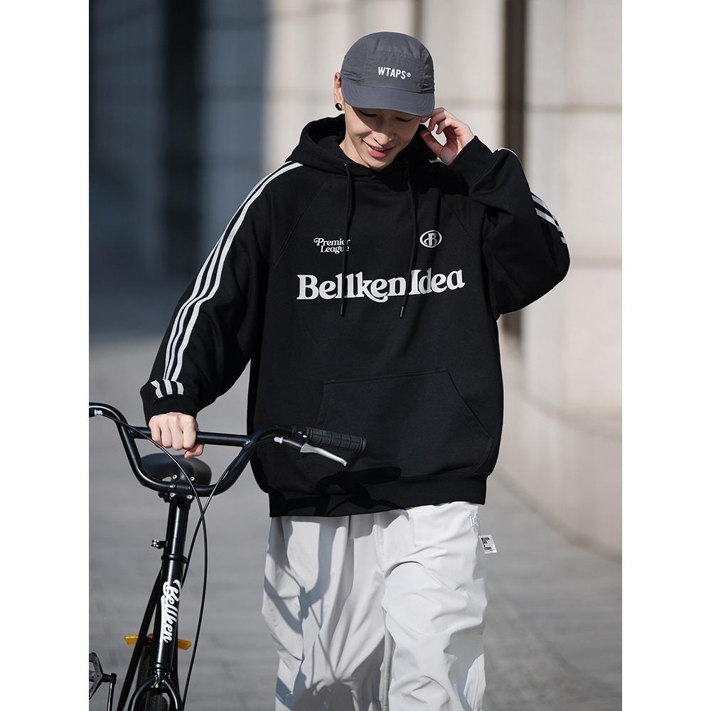 BELLKEN IDEA 23AW 重磅 經典 LOGO 三線 長袖 帽T 店內價 【PS中壢】-細節圖2