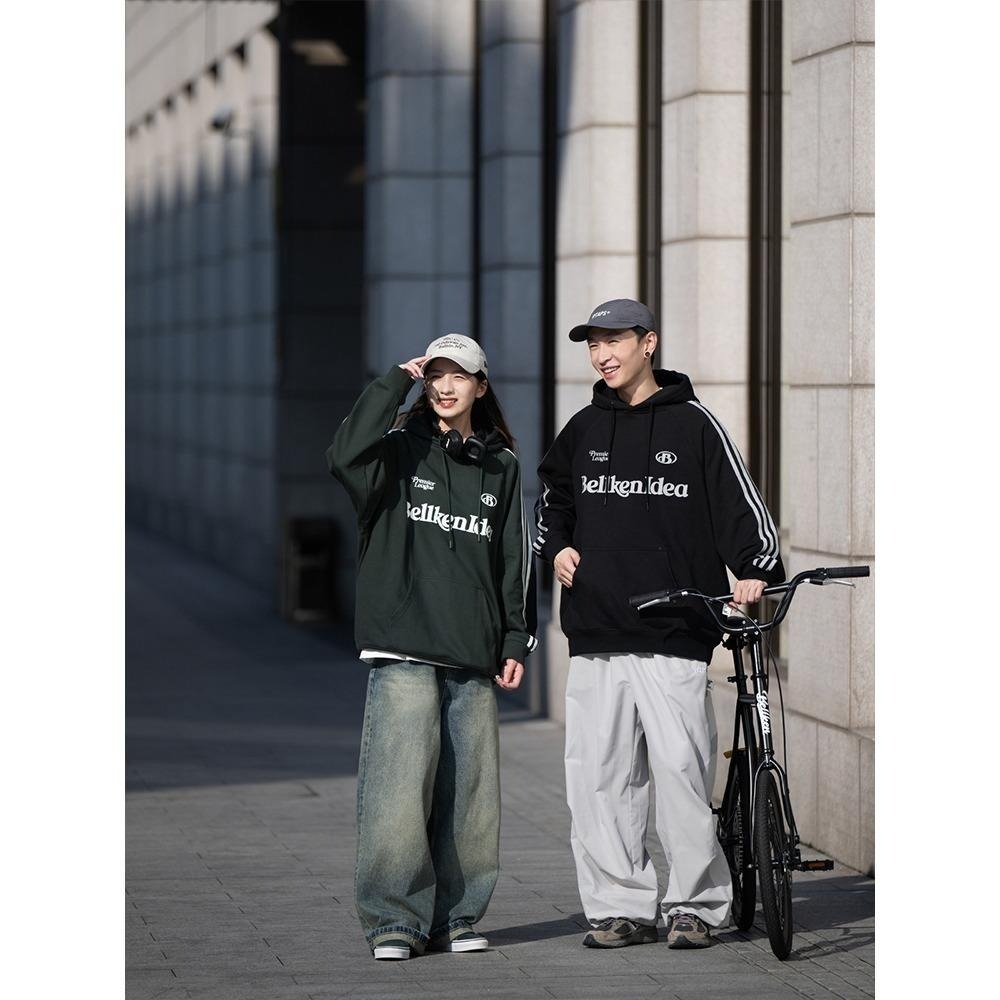 BELLKEN IDEA 23AW 重磅 經典 LOGO 三線 長袖 帽T 店內價 【PS中壢】-細節圖4
