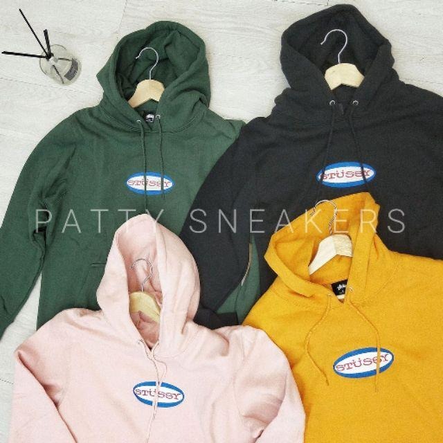 STUSSY 刺繡 圓形LOGO 帽T 四色 帽TEE 內刷毛【PS中壢】-細節圖2