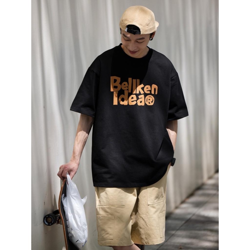 BELLKEN IDEA 重磅 日系 正面 印花 大LOGO 短T 短袖 店內價 【PS中壢】-細節圖3