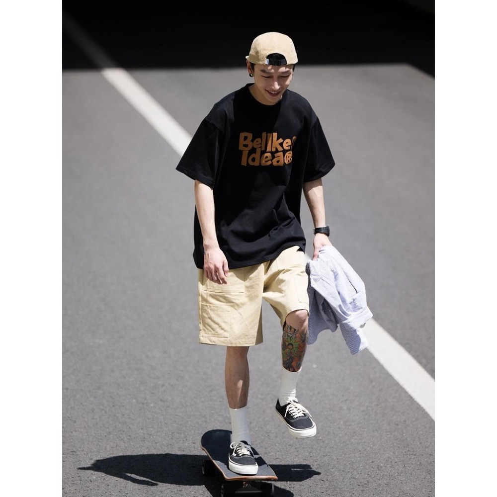 BELLKEN IDEA 重磅 日系 正面 印花 大LOGO 短T 短袖 店內價 【PS中壢】-細節圖4