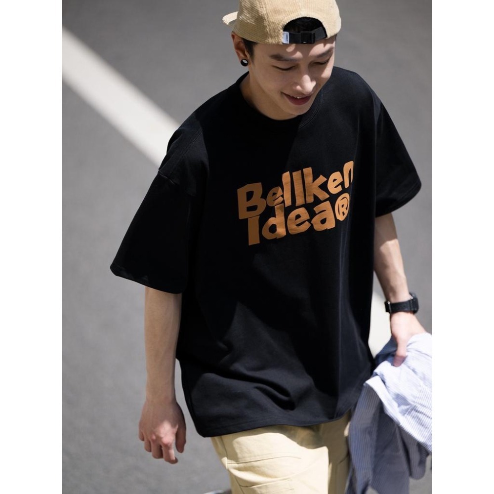 BELLKEN IDEA 重磅 日系 正面 印花 大LOGO 短T 短袖 店內價 【PS中壢】-細節圖5