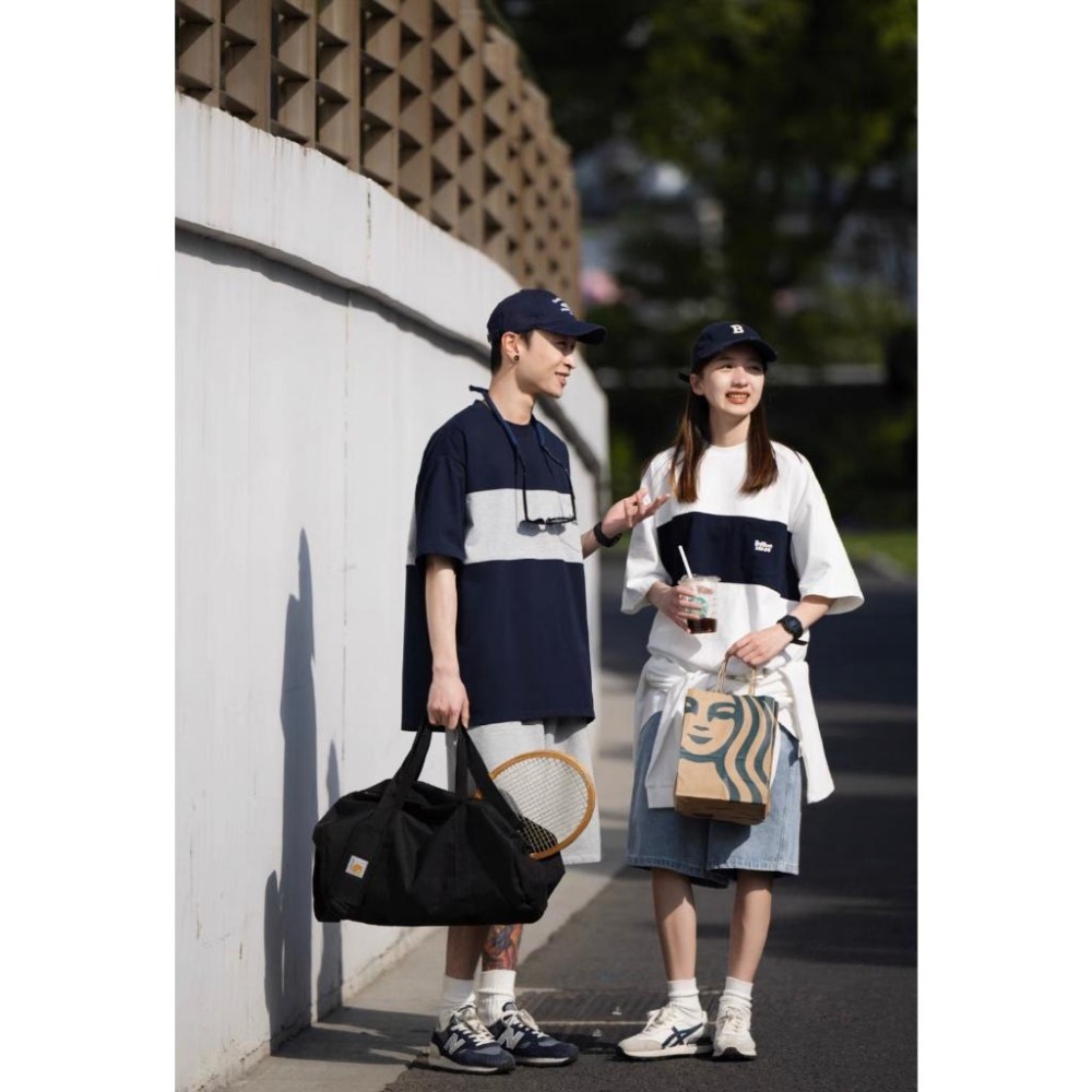 BELLKEN IDEA 拼接 條紋 圓領 口袋 短T 短袖  店內價 【PS中壢】-細節圖5