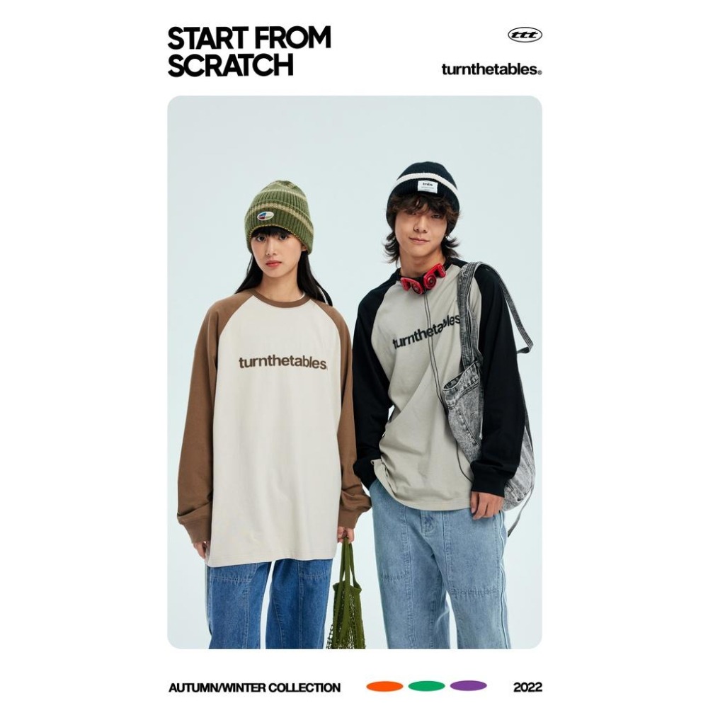 Turnthetables 拼接 撞色 棒球 撞色 長袖 長TEE 長T  店內價 【PS中壢】-細節圖5