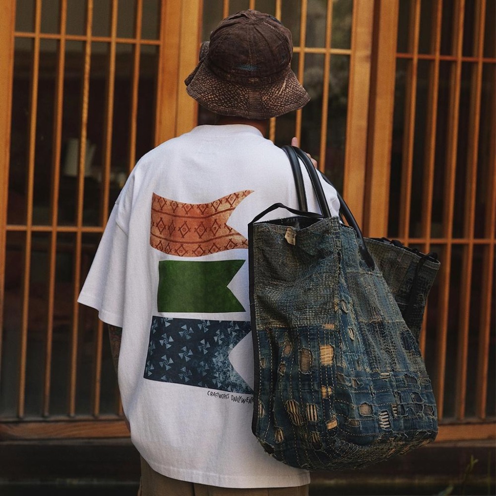 UNBENT 22SS 復古 日系  旗幟 LOGO 重磅300克 短袖 短T【PS中壢】-細節圖4