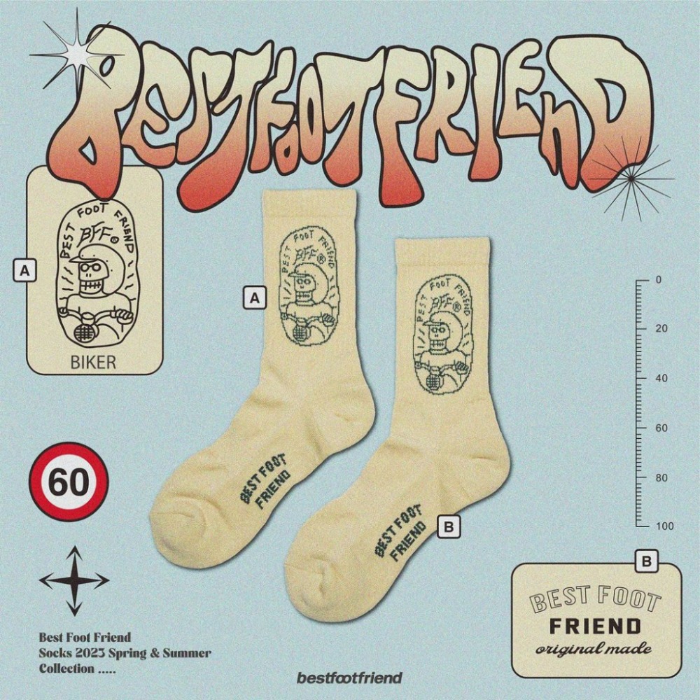 BEST FOOT FRIEND /BFF襪 MOTORCYCLE RIDER 機車 騎士 摩托車 長襪 【PS中壢】-規格圖3