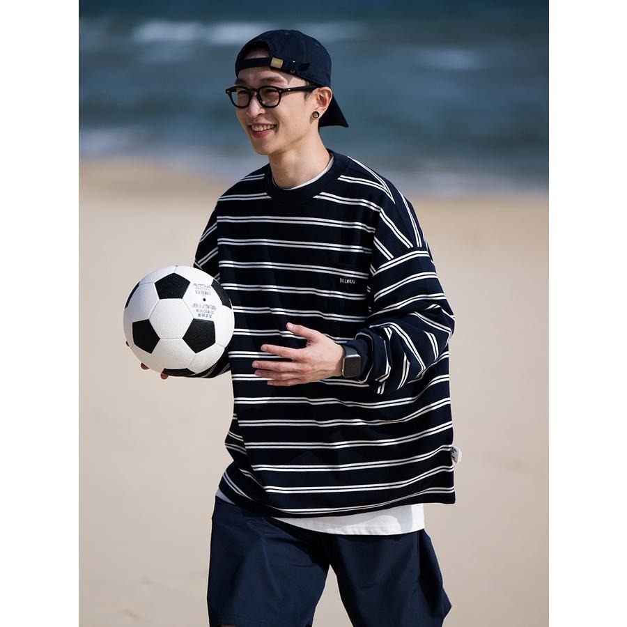 BELLKEN IDEA CityBoy 條紋 口袋 長袖 大學T 衛衣 店內價 【PS中壢】-細節圖2