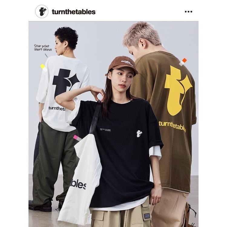 Turnthetables 字母t 四芒星背大圖 印花 短袖 短T 店內價 【PS中壢】-細節圖2