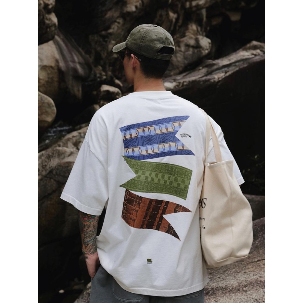 UNBENT 23SS 2.0 旗幟 彩標 印花 短袖 短T 【PS中壢】-細節圖4