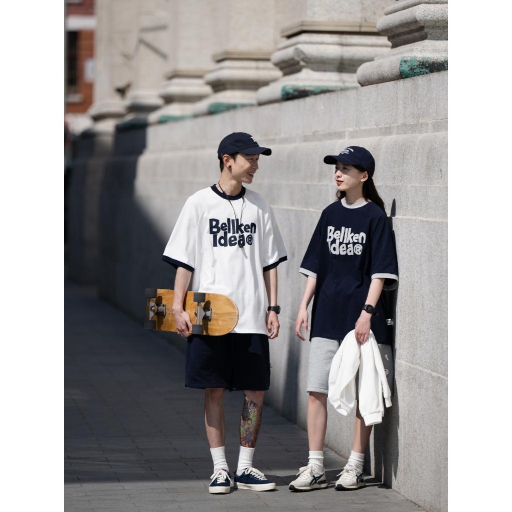 BELLKEN IDEA 滾邊 撞色 印花 短袖 短T  店內價 【PS中壢】-細節圖5