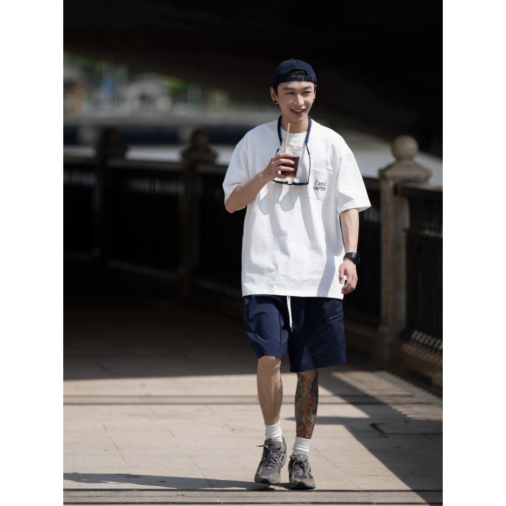 BELLKEN IDEA I need coffee 口袋 刺繡 短袖 短T 上衣  店內價 【PS中壢】-細節圖4