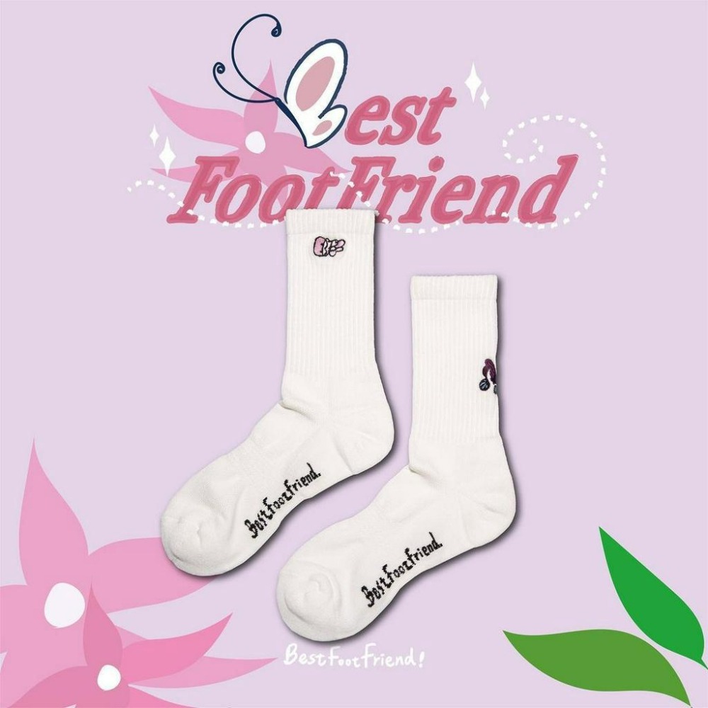 BEST FOOT FRIEND /BFF襪 Butterfly 蝴蝶 長襪 【PS中壢】-細節圖2