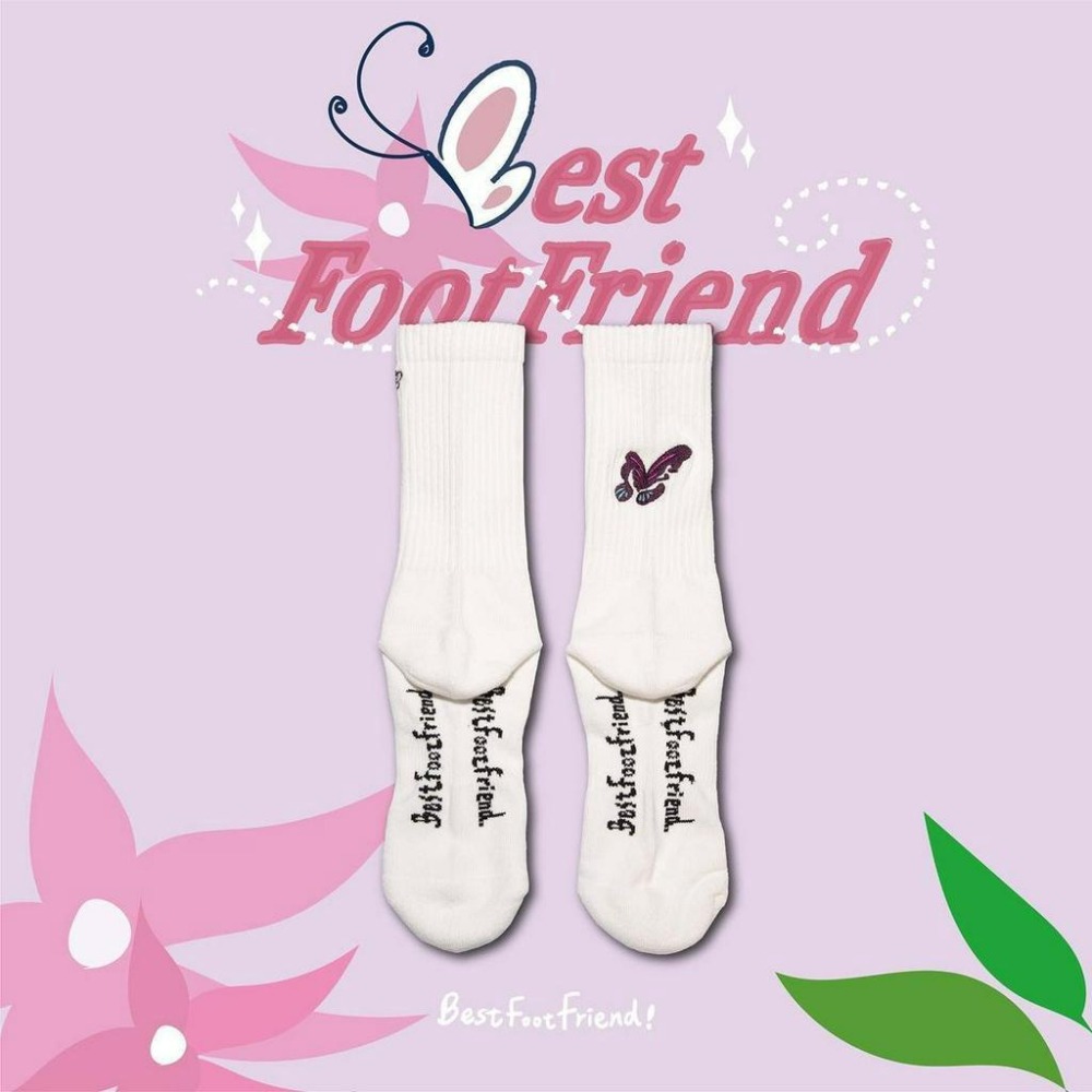 BEST FOOT FRIEND /BFF襪 Butterfly 蝴蝶 長襪 【PS中壢】-細節圖7